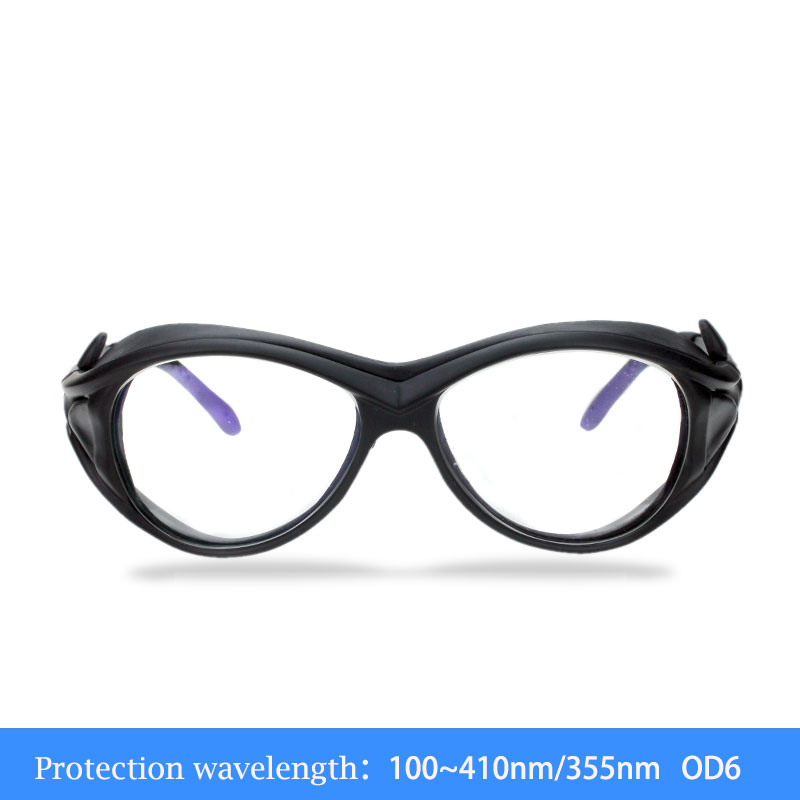 355nm 405nm 308nm UV レーザ保護眼鏡 100nm~410nm 紫の彫刻保護メガネ
